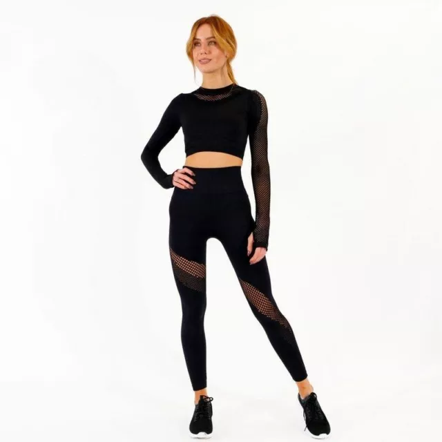 LALA Australia 2pc Women Yoga Vest Suit top Pants Sportswear Fitness Sport Gym M