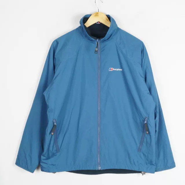 Berghaus Réversible Femmes Taille Veste 16 XL Bleu Col Montant Polyester s10444