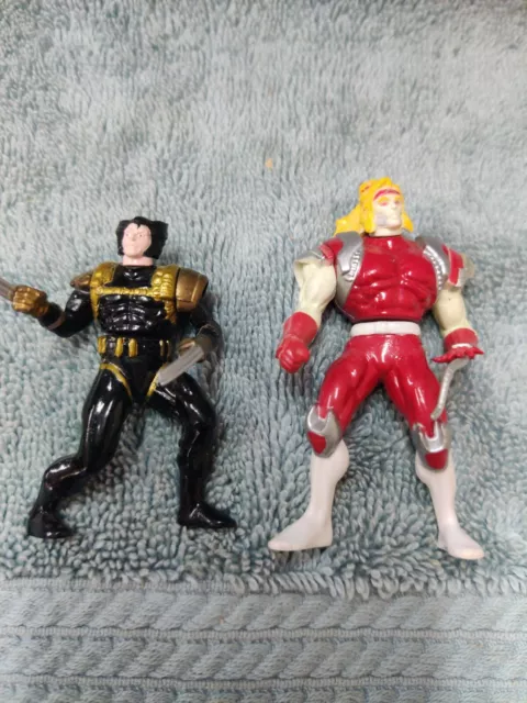 ToyBiz Marvel X-Men Steel Mutants Omega Red & Wolverine Die-Cast Metal 3” Action
