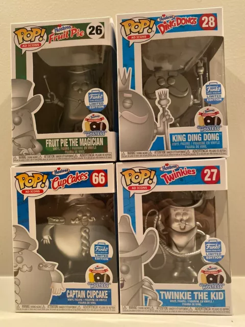 Funko POP! Ad Icons Hostess [Metallic Silver] Set of 4 LIMITED EDITION EXCLUSIVE