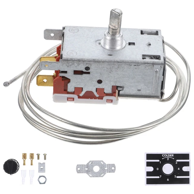 Aexit Termostato Bimetallico Per Frigorifero - AC 250V 10A, Sbrinamento A -7°C, 4 Fili - 2