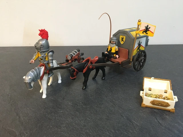 Chariot avec le trésor des chevaliers du lion Playmobil - 4874 - Jeux & Jouets