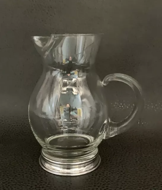 Vintage 1970's Wallace Sterling Silver & Glass Cocktail Pitcher