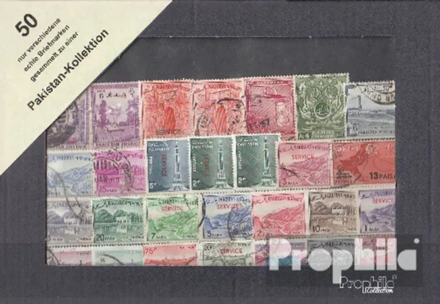 Pakistán 50 diferentes sellos
