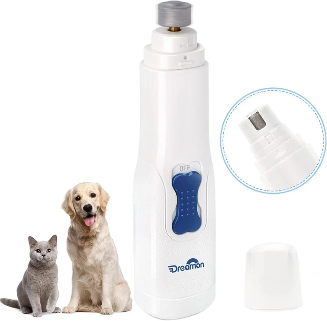 Dreamon Dog Electric Nail File Grinders, Pet Nail Trimmer Low Noise, Long Time,