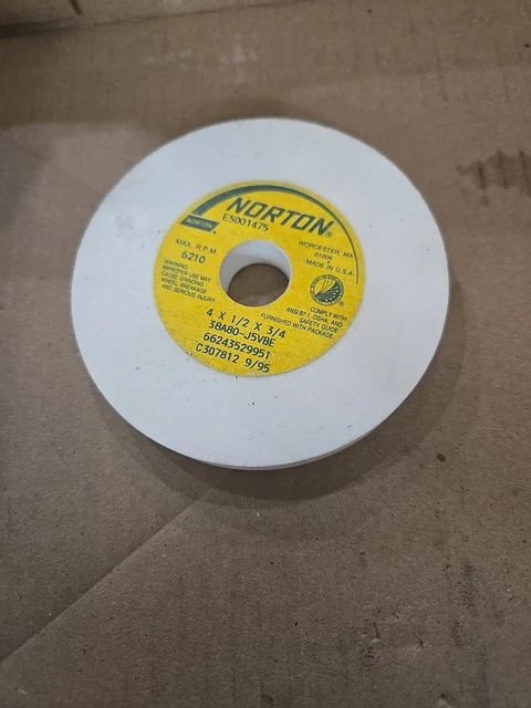 NORTON Straight Grinding Wheel: 1/4 in, 32A60-KVBE