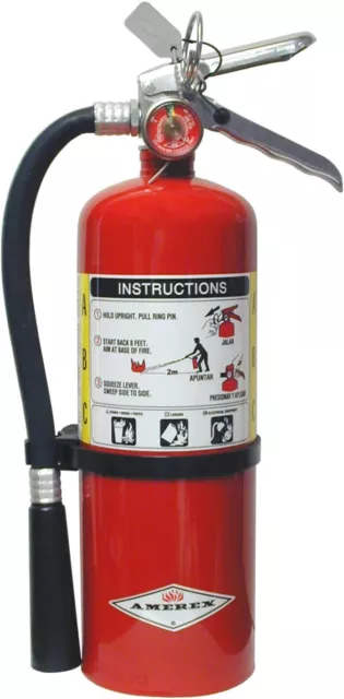 Amerex B500, 5lb ABC Dry Chemical Class ABC Fire Extinguisher w/ Wall Bracket
