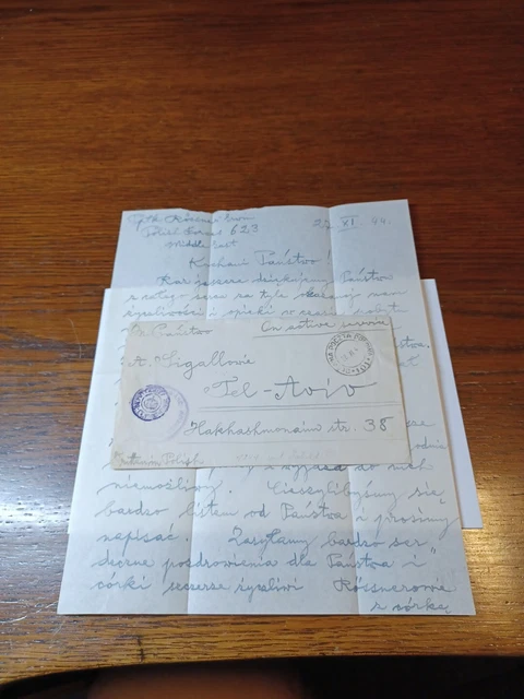 Polnische Brief Von 1944 Nach Tel Aviv  Mit Englischer Zensur