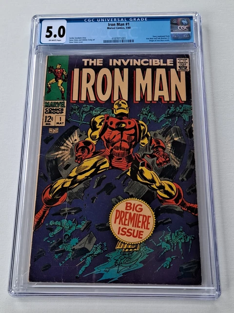 The Invincible Iron Man #1 1968 - CGC 5.0 Off Wht - Origin Retold 1st Solo