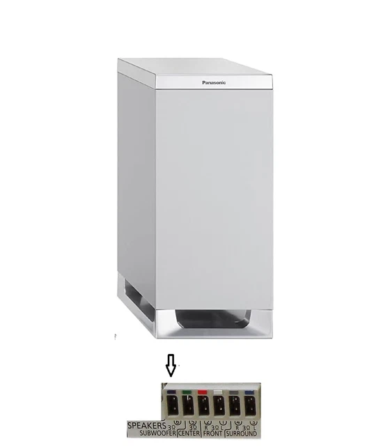 PANASONIC HOME CINEMA Theatre HiFi Passive Subwoofer Sub 100W +Speaker