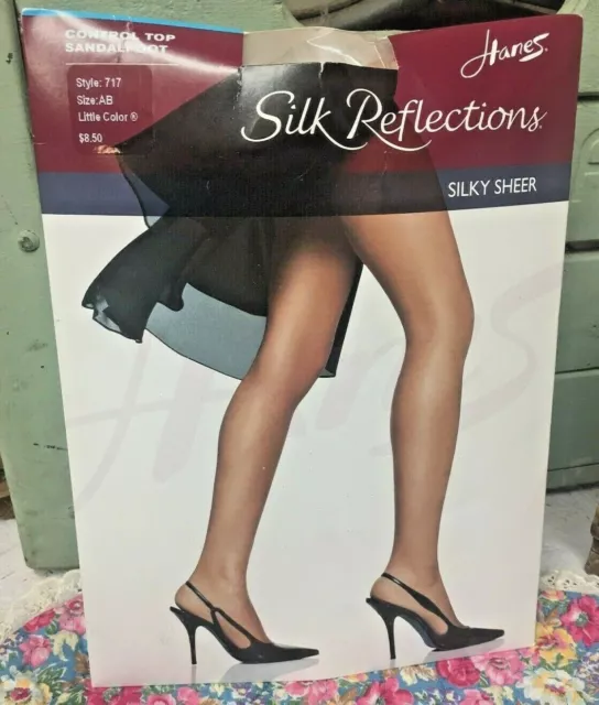 NEW Hanes Silk Reflections Silky Sheer Control Top 717 AB Little Color Pantyhose