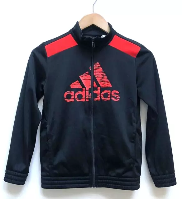 ✅Girls Adidas Red Black track Jacket Tracksuit Top Age 9-10 Years✅