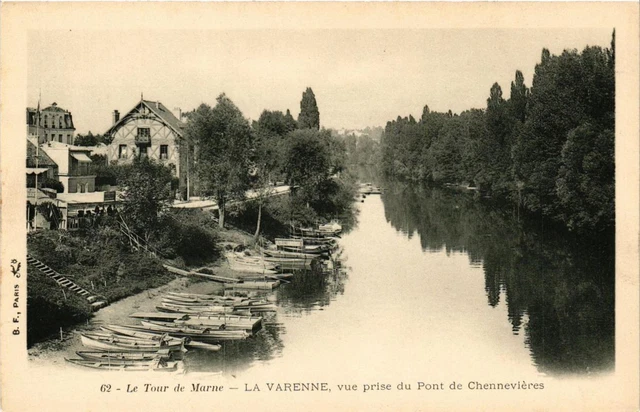 CPA AK Le Tour de Marne La VARENNE view taken from the Pont de CHENNEVIERES (672080)
