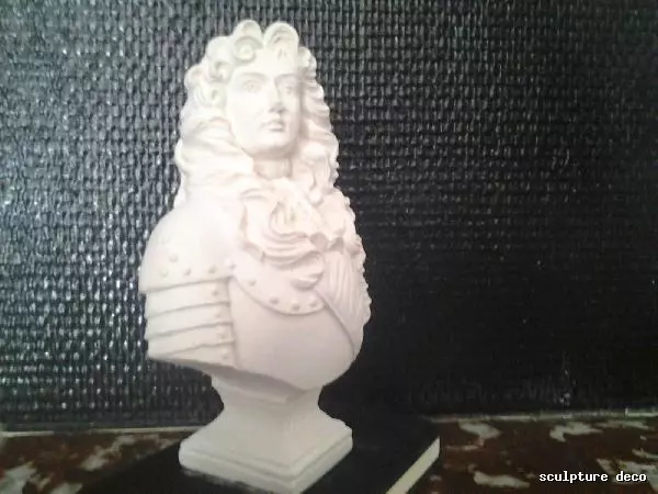 Louis XIV Buste en plâtre de moulage:15cm 2