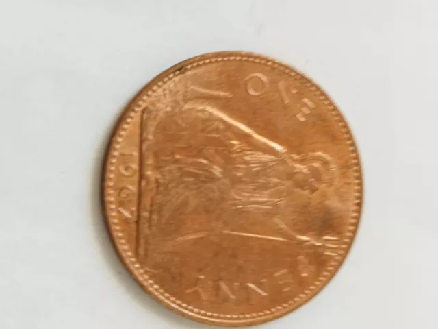 1967 - ONE PENNY/1d COIN - QUEEN ELIZABETH II - GREAT BRITAIN