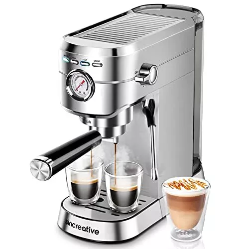 Espresso Coffee Machine with Milk Frother 20 Bar Espresso Maker Latte Coffee Mac