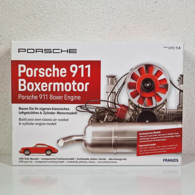 Franzis Porsche 911 Boxermotor Bausatz Kit Maßstab 1:4 Modell 6-Zylinder RETOURE