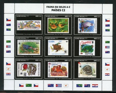 2019 Colibri GU190317b Guinée Tampon Souvenir Feuille 