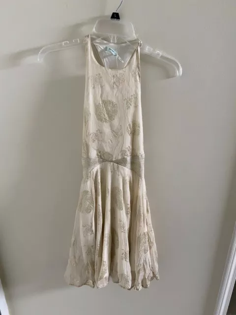 NWT Urban Outfitters Kimchi Blue Ivory and Gold Formal Dress Size 0