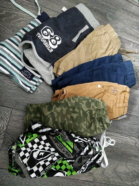 7 Pairs Bundle 2-3 Years Boys Shorts Summer Spring Casual Chino Swim