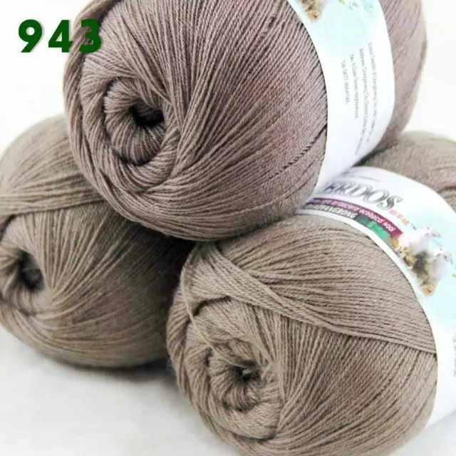 Sale 3 Skeins x 50g Soft Acrylic Wool Cashmere Hand Knit Fine Crochet Yarn 943