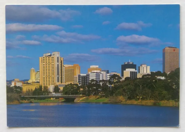 City View Of Adelaide's Skyline Across The Torrens River Postcard (P338)