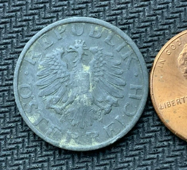 1949 Austria 10 Groschen Coin XF  Zinc  ( 3 Year Set )  World Coin   #B605 2