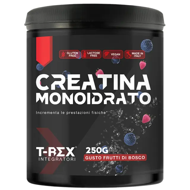 Creatina Monoidrato Polvere Frutti Di Bosco → 250 Grammi - T-Rex Integratori