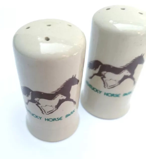Kentucky HORSE Park Salt and Pepper Shakers set S & P ceramic Souvenir KY