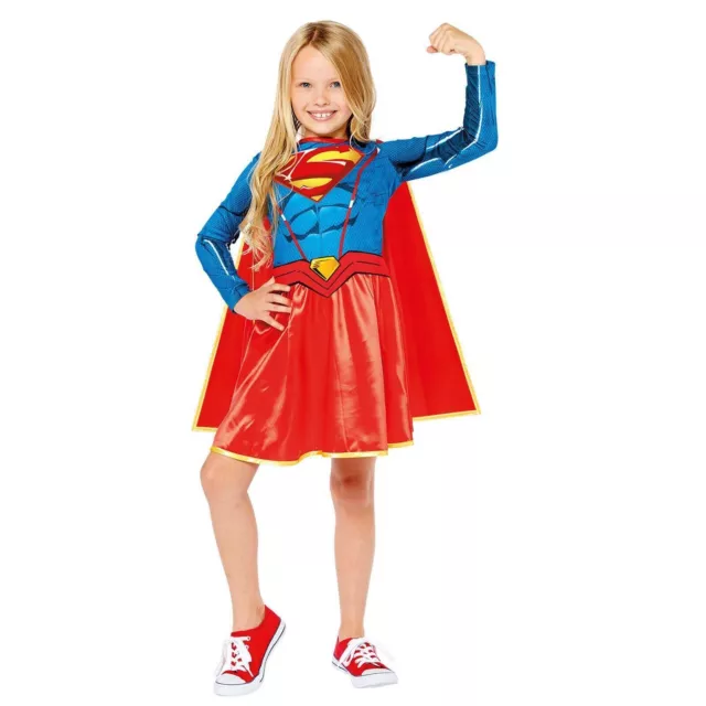 Supergirl Acceptable Déguisement Super Héro Enfants Filles Bd Livre Jour