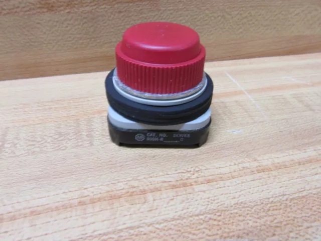 Allen Bradley 800H-R Push Button 800HR Red W/Boot