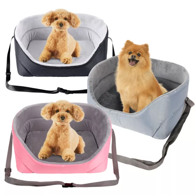 Travel Folding Dog Cat Pet Puppy Car Carrier Booster Seat Safety Bag Belt Covers