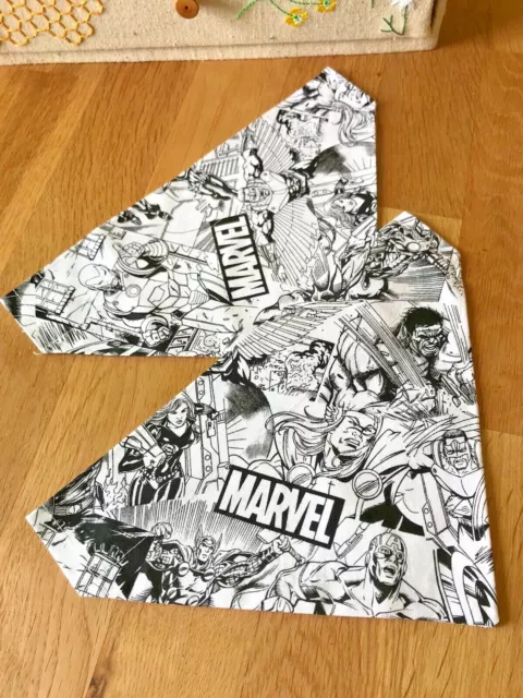 Dog/Doggy/Puppy Bandana Marvel Comic Strip Retro Black & White (slide on collar)