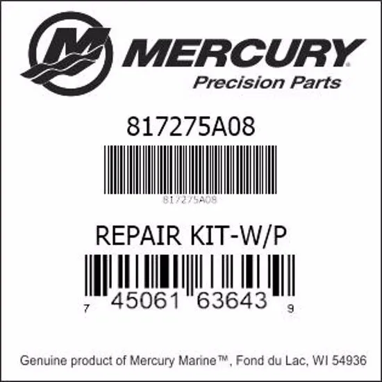 Mercury Verado Water Pump Kit  817275A08