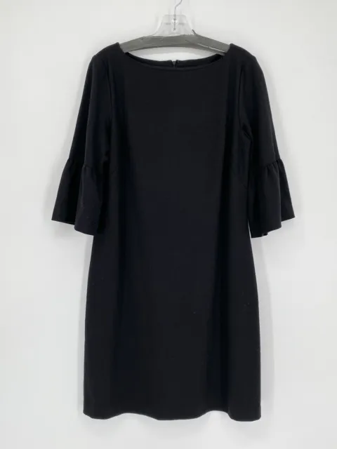Donna Morgan Black 3/4 Bell Sleeve Sheath Boat Neck Dress Women’s Size 14
