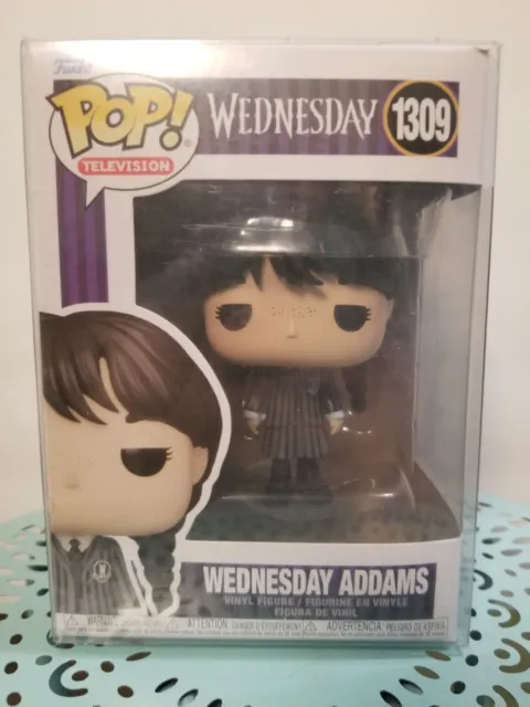 Funko Pop! The Addams Family Wednesday Addams #1309 Common POP with Protector