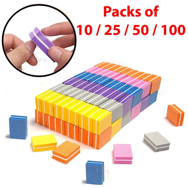 Nail File Mini Nail Buffer | 100/180 Grit Nail Buffer Blocks Buffing Block