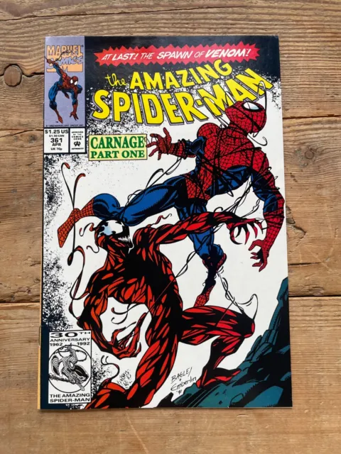 Amazing Spider-Man # 361 NM 1st Print Marvel Comic Book 1st Carnage Venom 6 J873