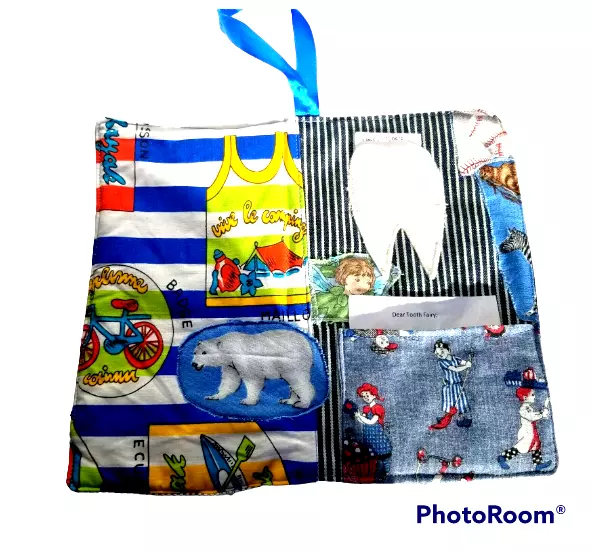 Tooth Fairy Hanger Pouch Homemade Quilted Unisex Boys and Girls