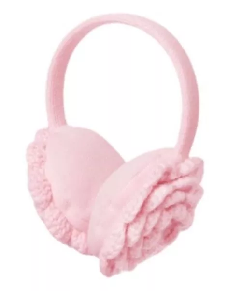 Gymboree Fair Isle Flurry Pink Rosette Earmuff 1-Size 3 4 5 6 7 8 9 10 12 Nwt