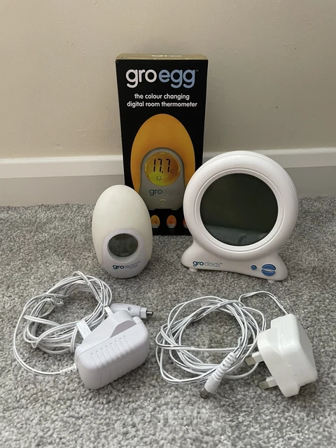 Juego de termómetros para sala de huevos Gro Clock entrenador de sueño para niños.