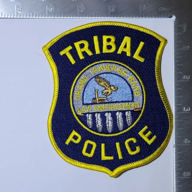 GRAND TRAVERSE BAND, MICHIGAN TRIBAL POLICE SHOULDER PATCH MI. 4x5 inches