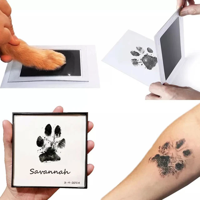 Baby  Paw Print Ink Pad Pet Dog Cat Handprint Footprint Pads Kit Stamp Souvenir