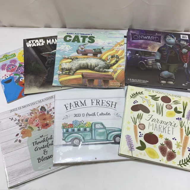 Lot 28 Calendars 2022 Farm Fresh Farmhouse Farmer Market Truck Crafts Disney