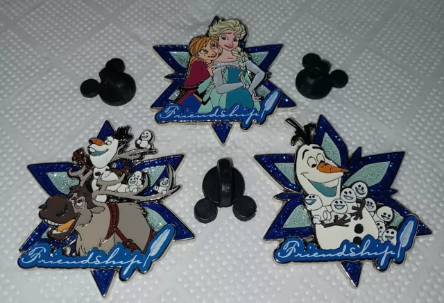 3 Pin’s Pin Metal Disney La Reine Des Neige Elsa Anna Olaf Sven Film Bd Le: 300