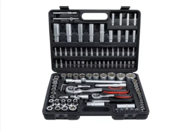 Coffret 108 outils douille clé à cliquet embout 6.3 - 12.5 mm 1/4" 1/2" BGS