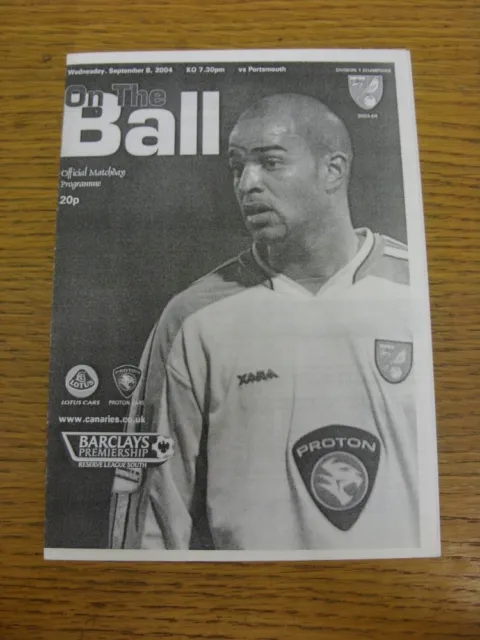 08/09/2004 Norwich City Reserves v Portsmouth Reserves  (4 Pages). Any faults wi