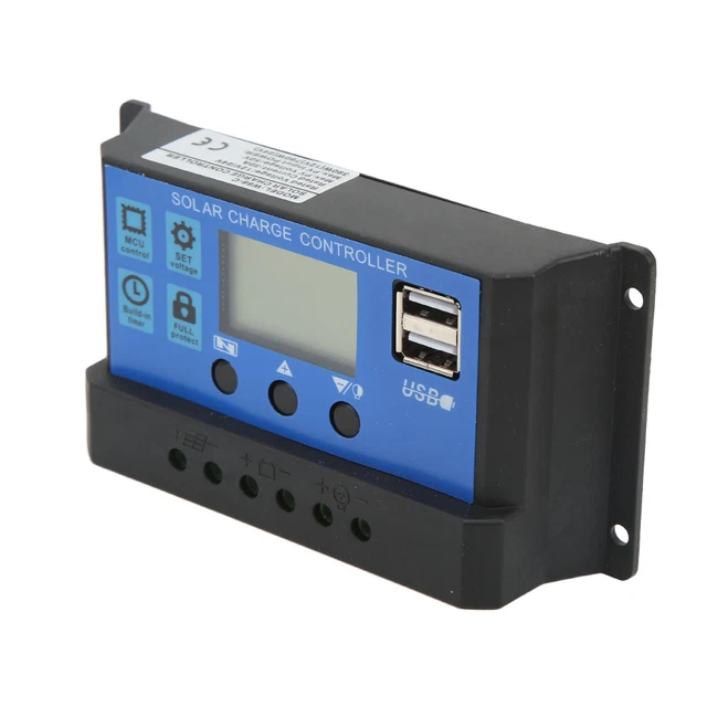 (20A 12V/24V) Solarladeregler Solarpanel-Laderegler USB-Anschluss