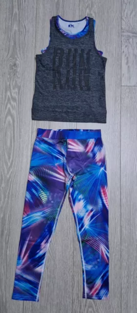 Leggings sportivi per ragazze NEXT e set top outfit età 9-10 anni
