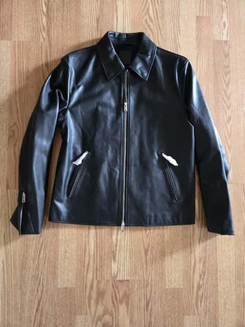 Theory Men Leather Jacket Large